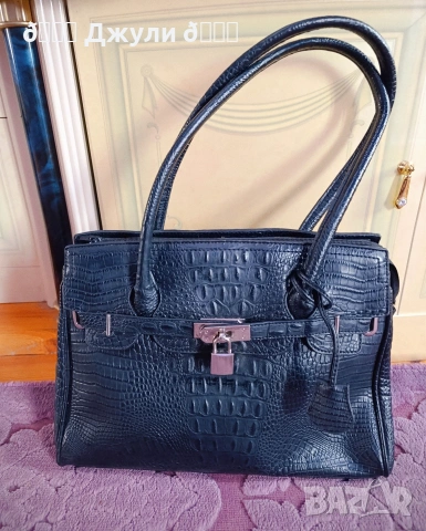 Уникална дамска чанта от естествена кожа, снимка 9 - Чанти - 53212024