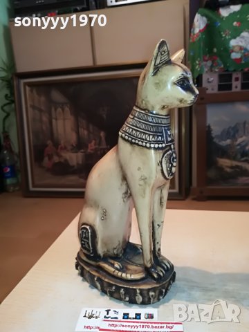 КОТКА СФИНКС ОТ ФРАНЦИЯ 30Х16Х10СМ-2610221539L, снимка 8 - Антикварни и старинни предмети - 38460526