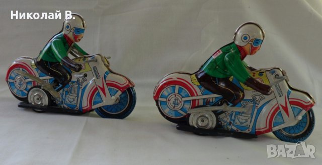 Ретро детски метални играчки мотоциклети с механизъм Made in China 602 N26 употребявани, снимка 7 - Колекции - 37470554