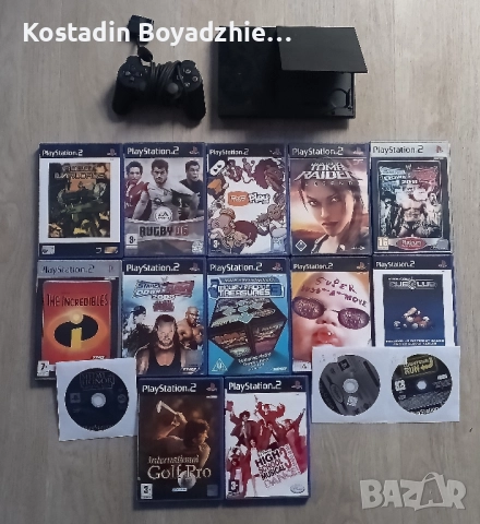 PS2 с 15 игри и контролер 
