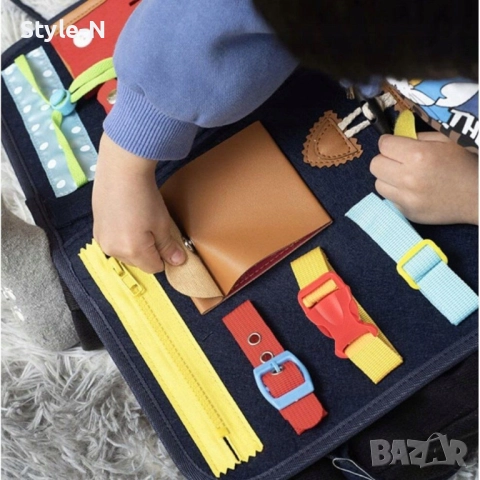 Монтесори дъска / Бизиборд, 14 елемента, Kruzzel, снимка 5 - Образователни игри - 51690195