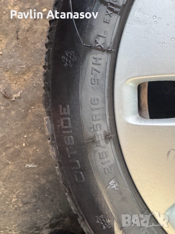 Джанти с гуми 215/55/16, снимка 3 - Гуми и джанти - 53087130
