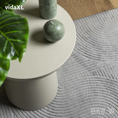 vidaXL Килим IZA с къс косъм, скандинавски вид, сив, 200x280 см, снимка 7 - Килими - 56147388