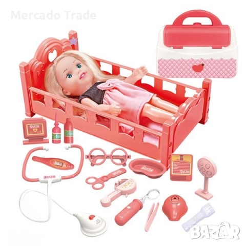 Кукла - Доктор Mercado Trade, С аксесоари, 33см