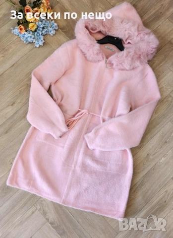 Дамска Кашмирена Жилетка С Качулка С Пух - 3 Налични Цвята Код I_193, снимка 4 - Жилетки - 52268394