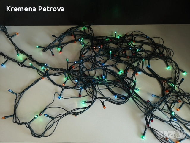 Цветни коледни лампички, Контролер с различни режими на светене, 5,50 метра Цена 4,50лв, снимка 2 - Декорация за дома - 52646428