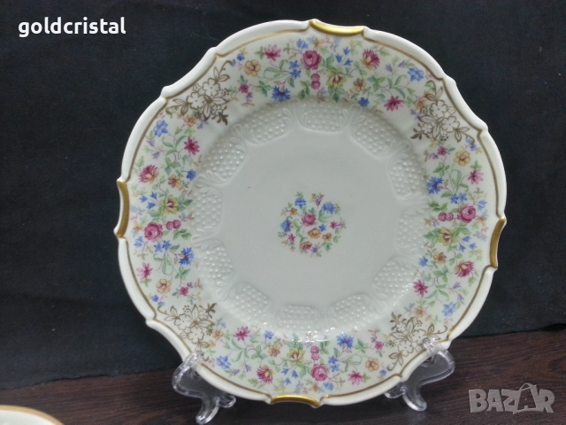 Стар немски порцелан троен сет за кафе чай , снимка 2 - Антикварни и старинни предмети - 52267308