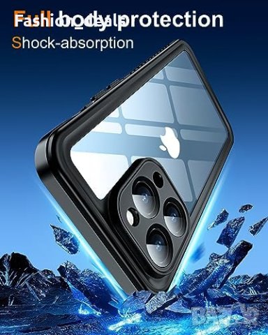 Пълна телесна защита: Oterkin водоустойчив калъф за телефон iPhone 15 Pro Max Айфон кейс, снимка 2 - Калъфи, кейсове - 42559882