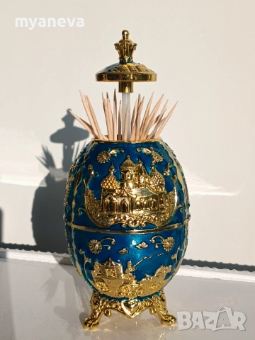 Елегантни , автоматични поставки за клечки за зъби в стил яйце на Фаберже, снимка 2 - Декорация за дома - 54208388