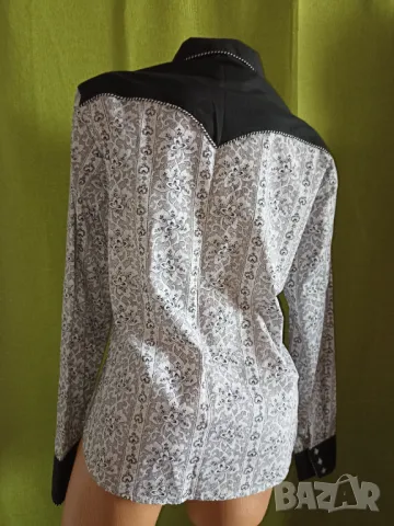 Нова дамска риза в черно и бяло L, снимка 3 - Ризи - 48334537