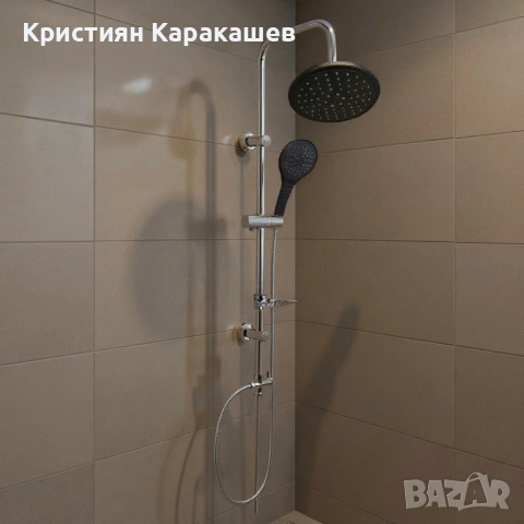 Душ система с тръбно окачване NOVA Master - Black,, снимка 2 - Душове - 53875919