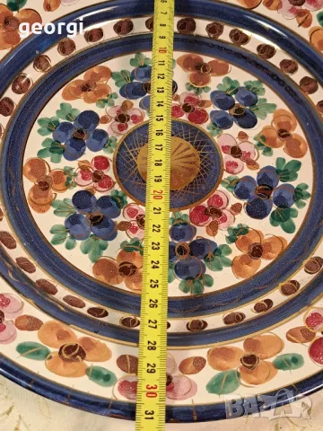 холандска декоративна керамична чиния за стена с позлата 23/2, снимка 9 - Декорация за дома - 49309312