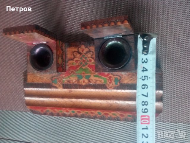 Продавам стара мастилница.Налични съдчета., снимка 4 - Колекции - 39962277