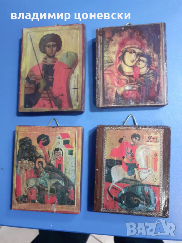Малки икони,икона,снимка върху дърво,стара картина