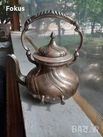 Невероятно красив посребрен чайник WMF Арт Нуво, снимка 3 - Антикварни и старинни предмети - 40713597