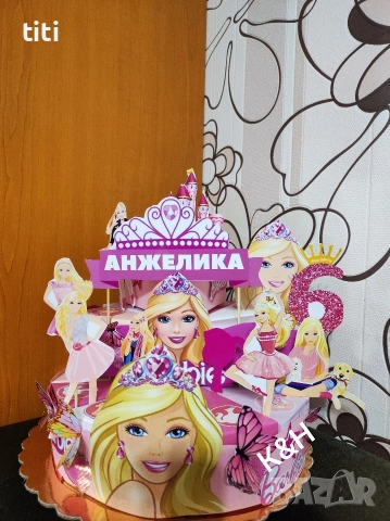 Картонена торта Барби, снимка 2 - Други - 49784436