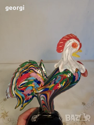 стъклен петел Murano, снимка 6 - Декорация за дома - 50837765