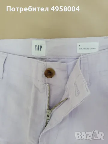 Дамски ленен панталон GAP Girlfriend Chino, размер 4, снимка 3 - Панталони - 56202327