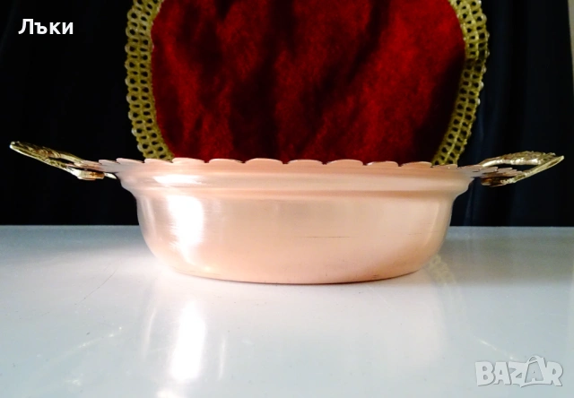 Меден съд,купа,сахан,чиста червена мед. , снимка 2 - Антикварни и старинни предмети - 53939694