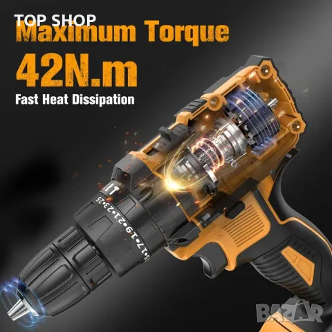 Мощен акумулаторен винтоверт JYGMPRO 21 V, снимка 4 - Винтоверти - 48487065