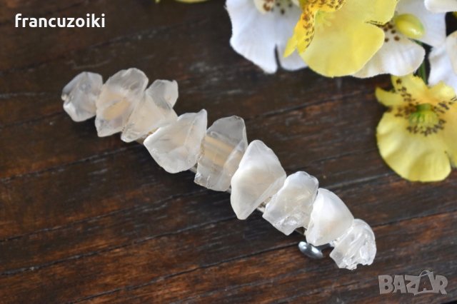 Шнола за коса от матирано стъкло - Бяло, снимка 6 - Аксесоари за коса - 29186990