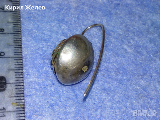 ВИНТИДЖ АРТ СРЕБЪРНА ОБЕЦА ЛАКИРАНО СРЕБРО 925 МАЙСТОРСКА АЖУРНА РЪЧНА ИЗРАБОТКА 43337, снимка 6 - Обеци - 44722350