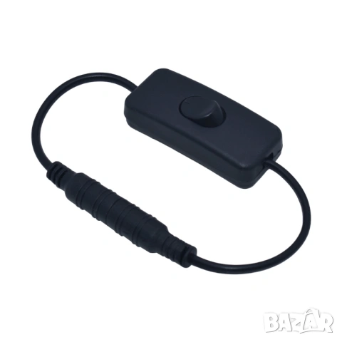 DC захранващ кабел 5.5×2.1mm с ключ (мъжки/женски конектор)