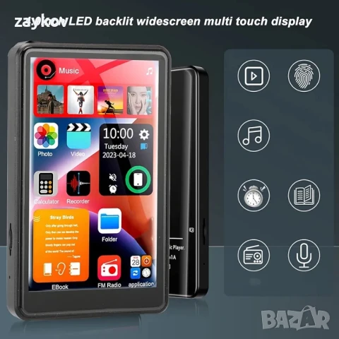 X20 MP3 плейър с Bluetooth, 4.0 HD музикален плейър с пълен сензорен екран, снимка 5 - MP3 и MP4 плеъри - 51252713