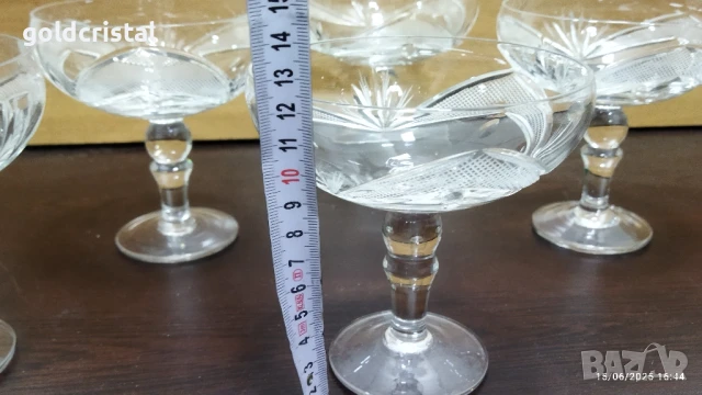кристални чаши Рамона , снимка 2 - Антикварни и старинни предмети - 26751575