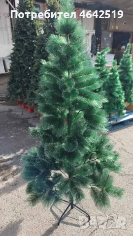 Заснежена елха с метална стойка, снимка 2 - Декорация за дома - 52310615