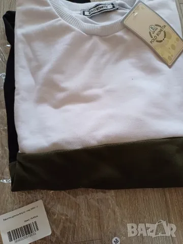 Дамска памучна нова блуза с дълъг ръкав в 3 цвята,р.М, снимка 3 - Блузи с дълъг ръкав и пуловери - 47946199