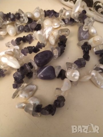 разпродажба РЕТРО ОГЪРЛИЦА ЕСТЕСТВЕНИ КАМЪНИ РЪЧНА ИЗРАБОТКА НАМАЛЕНИЕ , снимка 2 - Колиета, медальони, синджири - 42798203