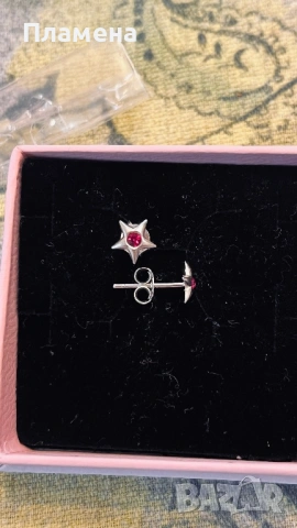 Сребърни обеци с цирконии звезди проба 925 , снимка 3 - Обеци - 53905224