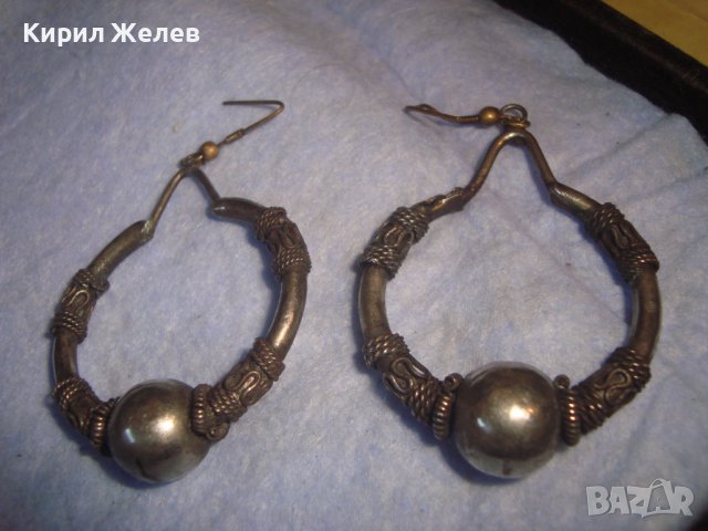 СТАРИННИ ПОСРЕБРЕНИ РЕТРО ВИНТИДЖ ОБЕЦИ Тип КРАЛСКА ПЛЕТКА МАЙСТОРСКА РЪЧНА РЯДКА ИЗРАБОТКА 886654, снимка 13 - Антикварни и старинни предмети - 37395571