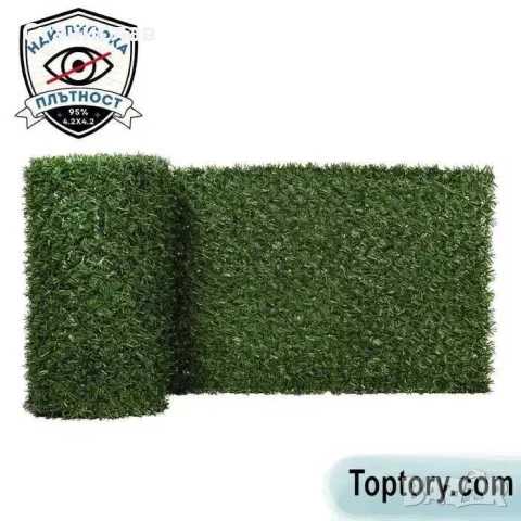 Декоративна мрежа с 95% плътност - имитация на жив плет с UV защита, снимка 5 - Огради и мрежи - 53322721