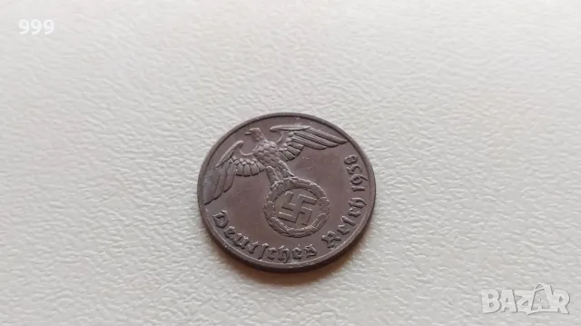 	1 райхспфениг 1938 А Германия - Трети Райх, снимка 1