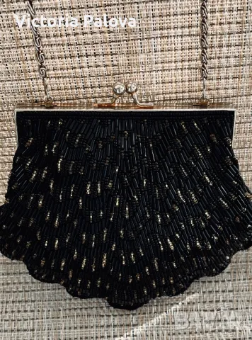 Красива чанта с мъниста , снимка 3 - Чанти - 49509321