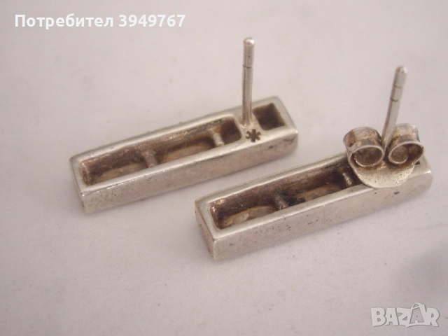 Стари сребърни обеци., снимка 2 - Обеци - 51640857