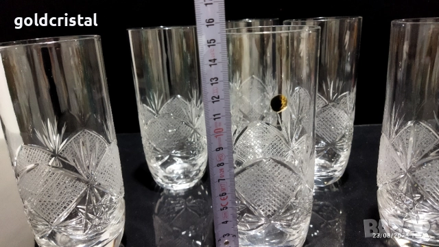 Кристални чаши, снимка 10 - Антикварни и старинни предмети - 35529969