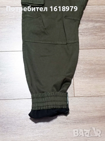 Ватиран Карго панталон -тъмно зелен, снимка 2 - Панталони - 52311450