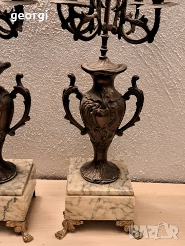 ретро френски свещници петица 19 век, снимка 2 - Декорация за дома - 49511653