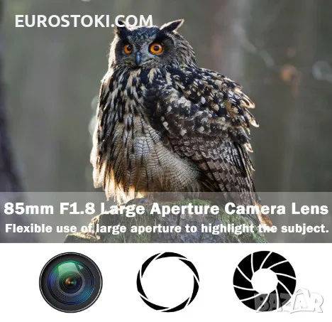 BENOISON 85 мм f1.8 портретен обектив, F обектив за Nikon, ръчен фокус (MF), F-байонет за Nikon D, снимка 5 - Обективи и филтри - 56203181