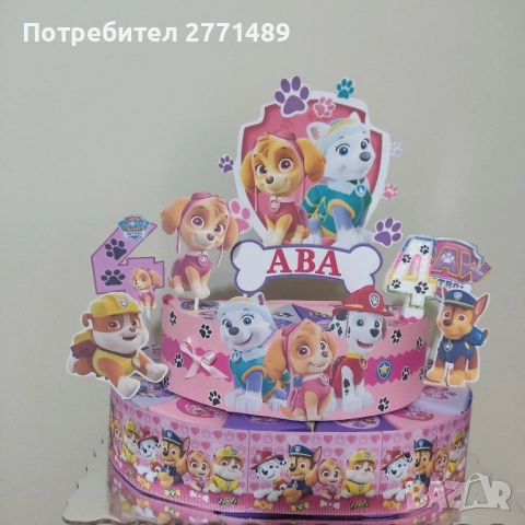 Хартиена/картонена торта за момиче , снимка 8 - Други - 51549141