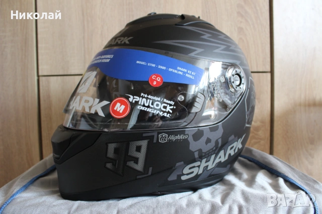 *ПРОМОЦИЯ* Каска Shark Ridill 1.2 Catalan Bad Boy Mat , снимка 10 - Аксесоари и консумативи - 52330464