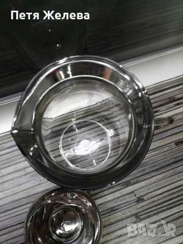 Стъклена каничка със стъклен капак -500мл, снимка 7 - Прибори за хранене, готвене и сервиране - 50725602