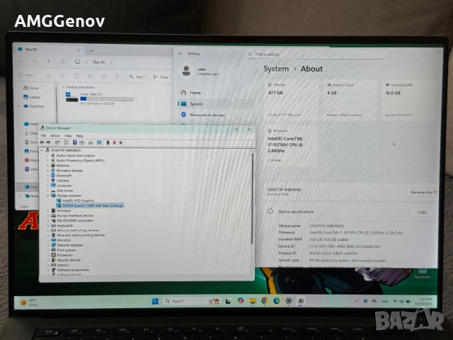 15.6’FHD+IPS 500nits/i7-10850H/Dell Precision 5550/32GB/512GB/Quadro, снимка 9 - Лаптопи за работа - 51976646