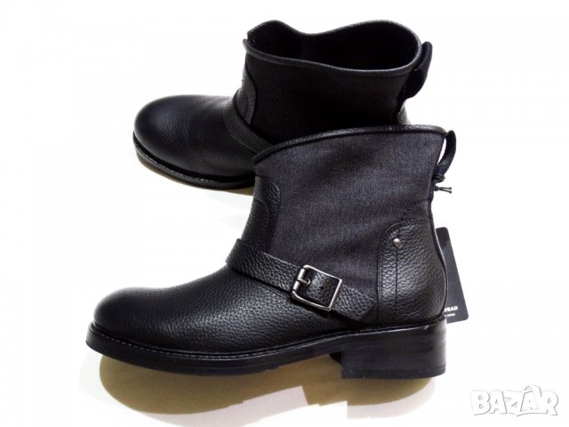 НОВИ и Намалени! G-Star Leon Boots Black Дамски Боти Естествена Кожа + Деним Номер 39, снимка 3 - Дамски боти - 35355026