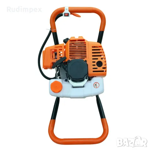 Моторен свредел за дупки GreenYard -52куб.см и 3 бр свредла φ100 mm,φ150 mm,φ200 mm, снимка 5 - Градинска техника - 48819784