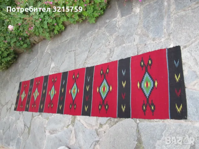 Тетевенска вълнена пътека 3.20 х 0.60м., снимка 9 - Антикварни и старинни предмети - 47821889