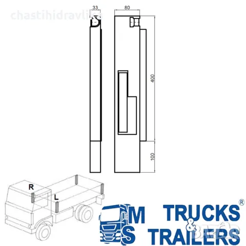 ПРЕДНА ЛЯВА КОЛОНКА ЗА КАРОСЕРИЯ 35014251, снимка 3 - Части - 41478109